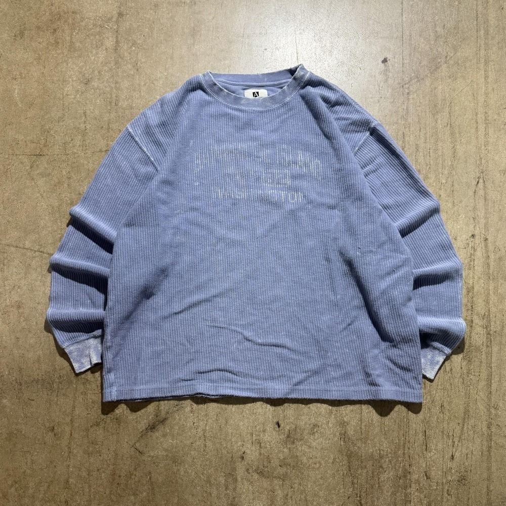 Artforms Sweatshirt Mens XL Blue Crewneck Pullover Ribbed Knit Graphic